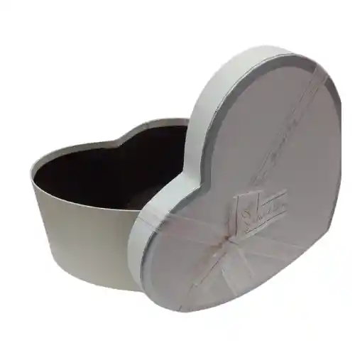 Caja De Regalo Corazon Blanca Ar1042 Grande