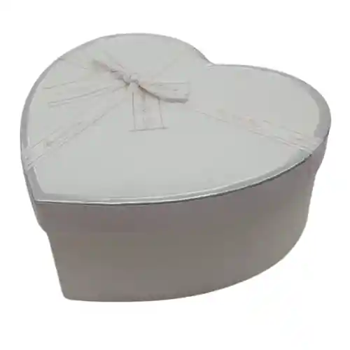 Caja De Regalo Corazon Blanca Ar1042 Grande