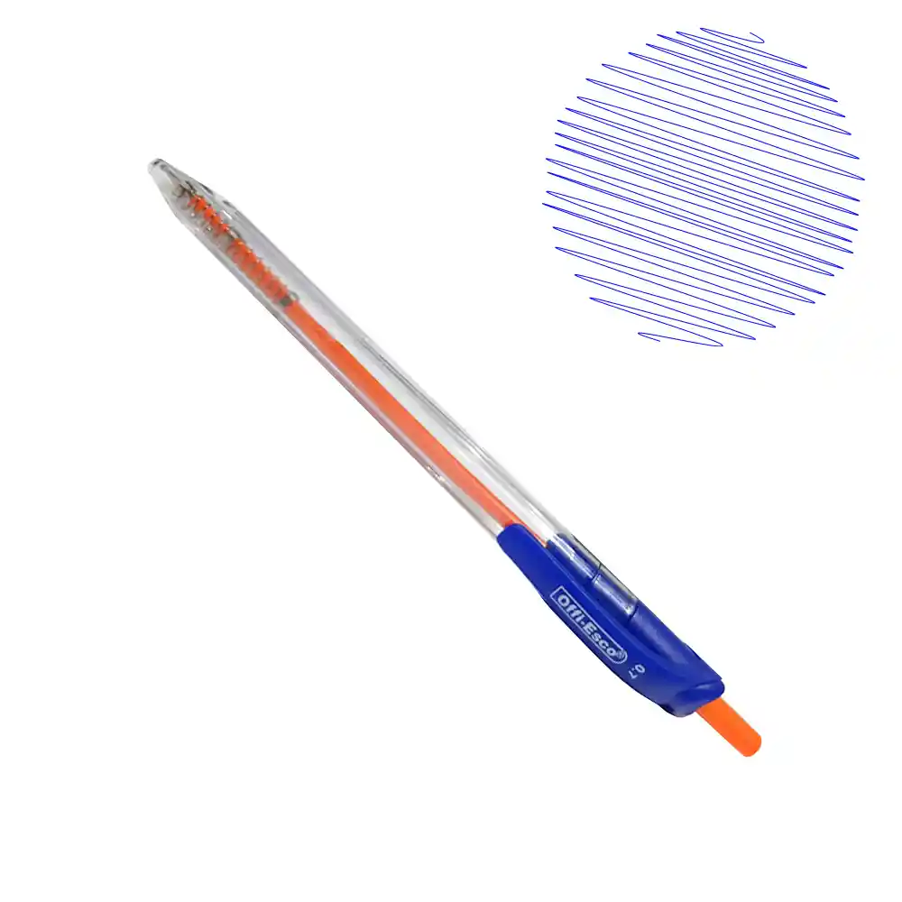 Pack X 3 Boligrafo Semi Gel 0.7 Oe-052f Retractil Azul Offi-esco