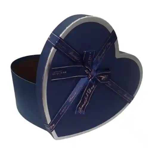 Caja De Regalo Corazon Azul Oscuro Ar1042 Pequeña