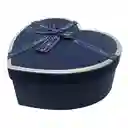 Caja De Regalo Corazon Azul Oscuro Ar1042 Pequeña