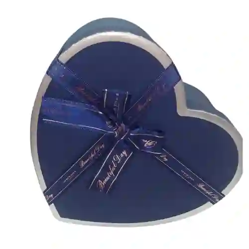 Caja De Regalo Corazon Azul Oscuro Ar1042 Pequeña