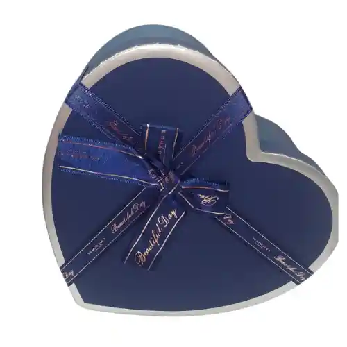 Caja De Regalo Corazon Azul Oscuro Ar1042 Pequeña