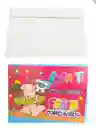 Tarjeta Regalo Mensaje Feliz Cumpleaños Con Sobre Blanco 9x12 Cm Caligrafía Timoteo