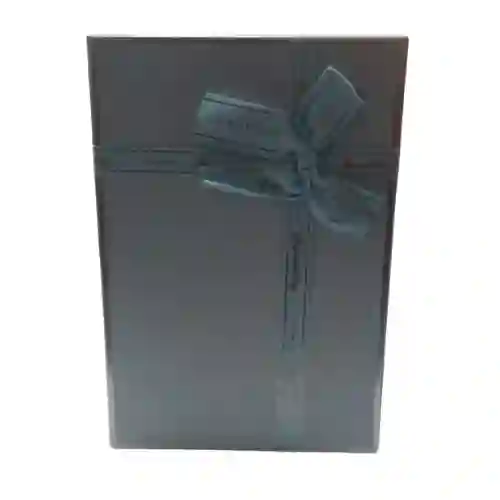 Caja De Regalo Rectangular Azul Claro Mediana
