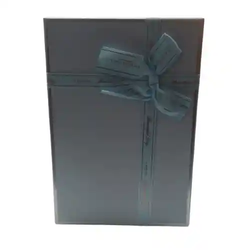 Caja De Regalo Rectangular Azul Claro Mediana