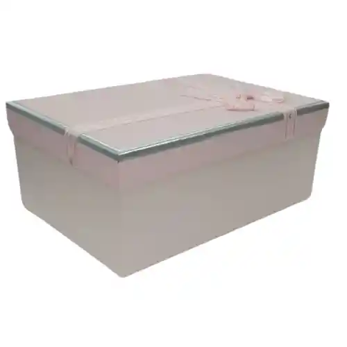Caja De Regalo Rectangular Rosa Pequeña