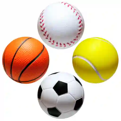 Pelota Anti Estrés Deportes X4 Una De Cada Una