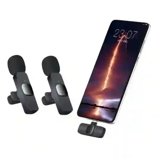 Micrófono Inalámbrico Solapa K9 X2 Microfonos Conector Tipo C