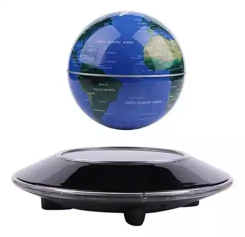 Globo Terráqueo Flotante Con Base Iluminada