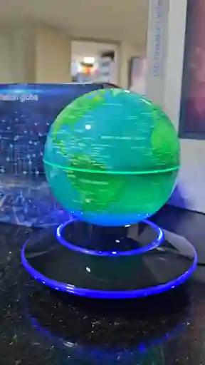 Globo Terráqueo Flotante Con Base Iluminada