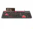 Teclado Gaming Gk-120 Tc504 Usb Con Soporte Para Celular, Teclas Multimedia Silenciosas Y Cable De 1.5m Ideal Para Juegos Y Streaming