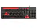 Teclado Gaming Gk-120 Tc504 Usb Con Soporte Para Celular, Teclas Multimedia Silenciosas Y Cable De 1.5m Ideal Para Juegos Y Streaming