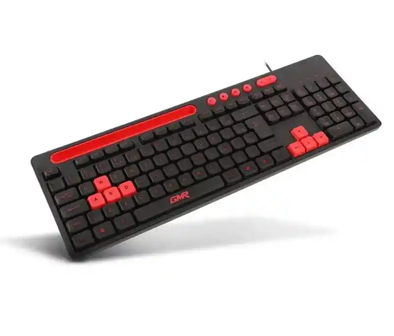 Teclado Gaming Gk-120 Tc504 Usb Con Soporte Para Celular, Teclas Multimedia Silenciosas Y Cable De 1.5m Ideal Para Juegos Y Streaming