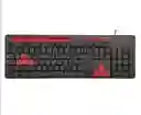 Teclado Gaming Gk-120 Tc504 Usb Con Soporte Para Celular, Teclas Multimedia Silenciosas Y Cable De 1.5m Ideal Para Juegos Y Streaming