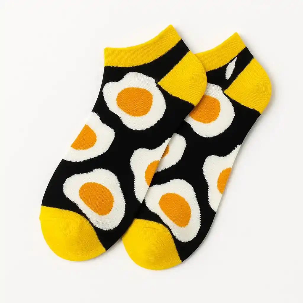 1 Par De Medias Negras De Huevos Fritos