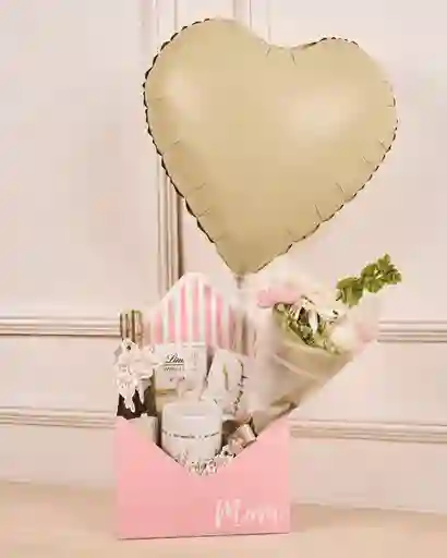 Detalle Floral Con Mug, Ramo De Flores, Champaña Día De La Madre. Ancheta Luxury , Chocolatina Lindor