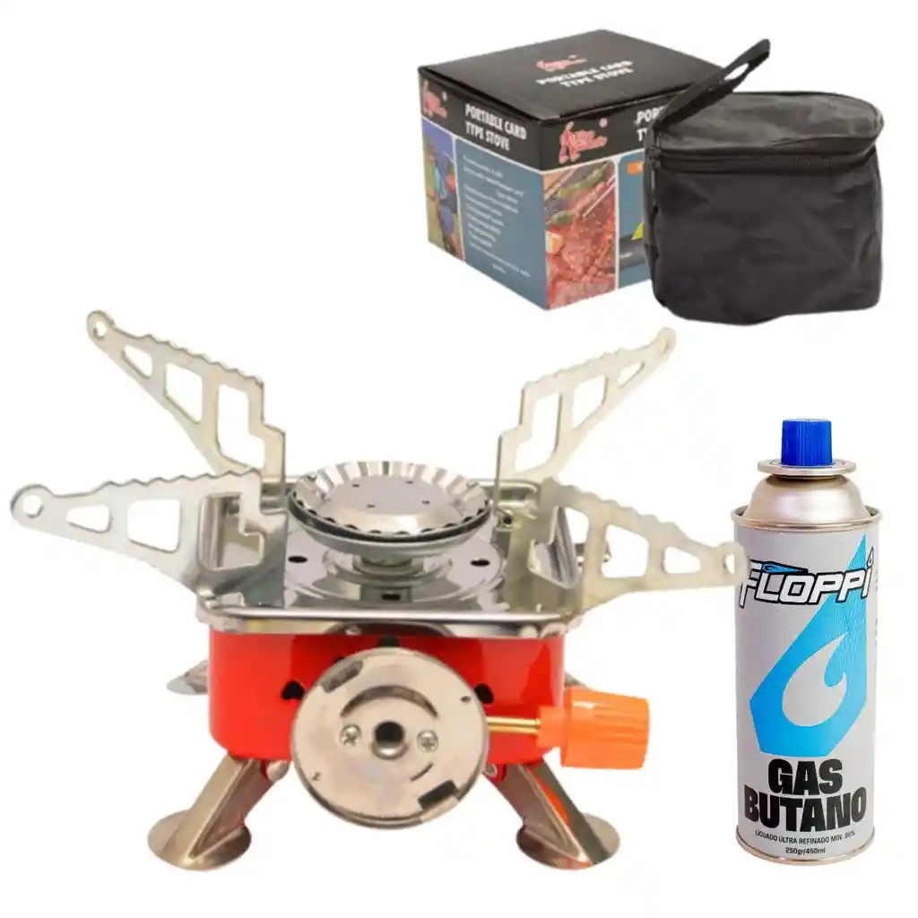Fogon Estufa Calentador Portatil Camping Encendi Automa+ Gas