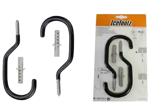 Soporte Gancho De Pared 2pcs Para Bicicleta Acero Icetoolz