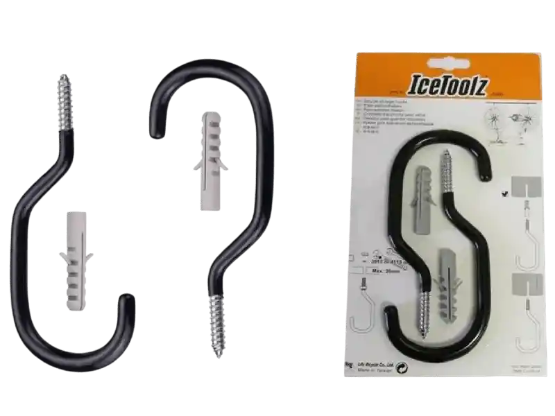 Soporte Gancho De Pared 2pcs Para Bicicleta Acero Icetoolz