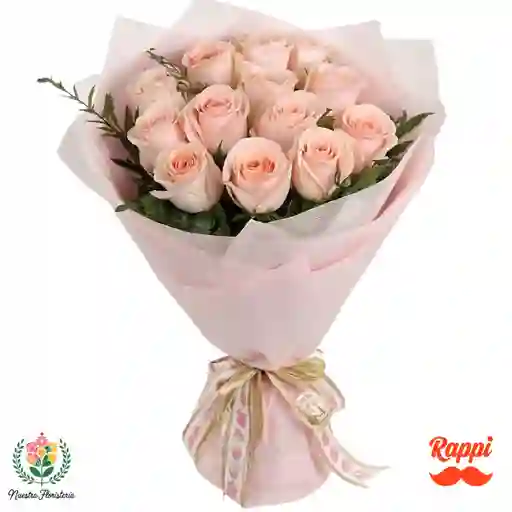 Rosas Rosado Claro X12