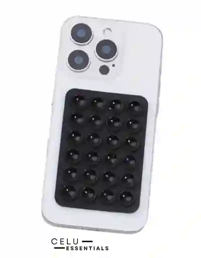 Soporte Celular Chupitos De Succión Silicona Negro