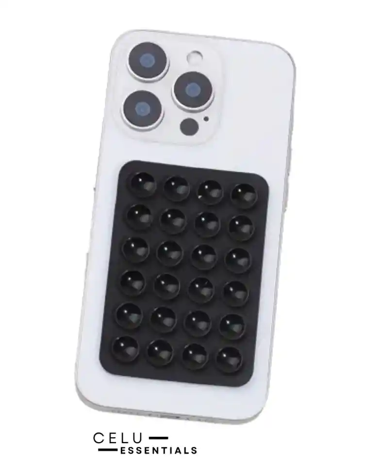 Soporte Celular Chupitos De Succión Silicona Negro