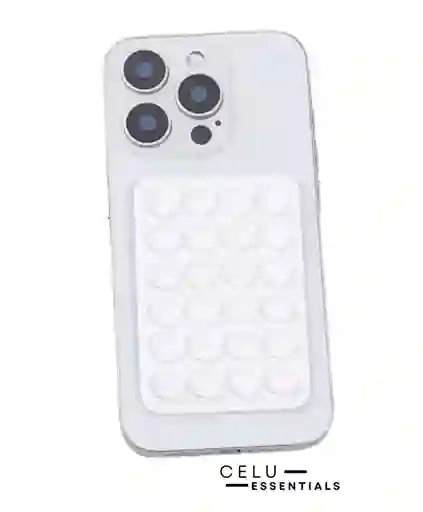 Soporte Celular Chupitos De Succión Silicona Blanco