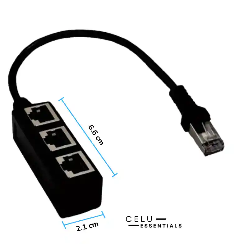 Adaptador Divisor De Cable Ethernet 3 Puestos