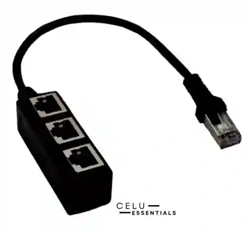 Adaptador Divisor De Cable Ethernet 3 Puestos