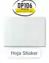 Hoja Sticker Adhesivo Blanco Carta X 1 Und