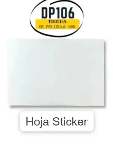 Hoja Sticker Adhesivo Blanco Carta X 1 Und