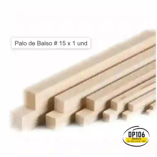 Palo De Balso Cuadrado # 15 X 1 Und