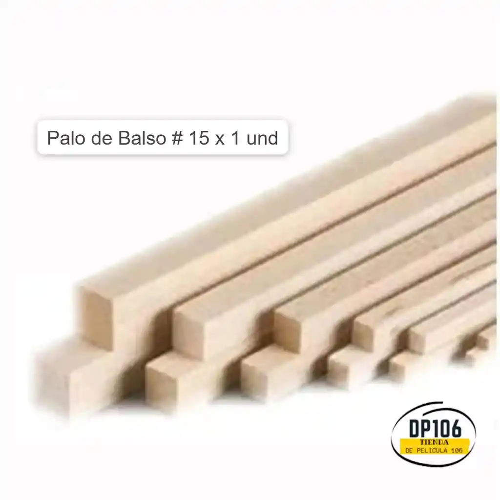 Palo De Balso Cuadrado # 15 X 1 Und