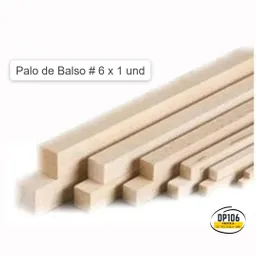 Palo De Balso Cuadrado # 6 X 1 Und