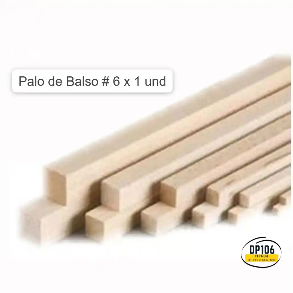 Palo De Balso Cuadrado # 6 X 1 Und