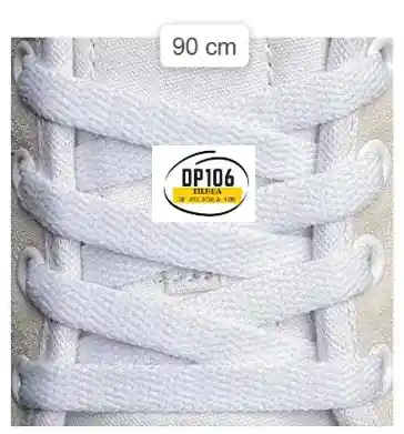Cordones Blancos Planos 90 Cm