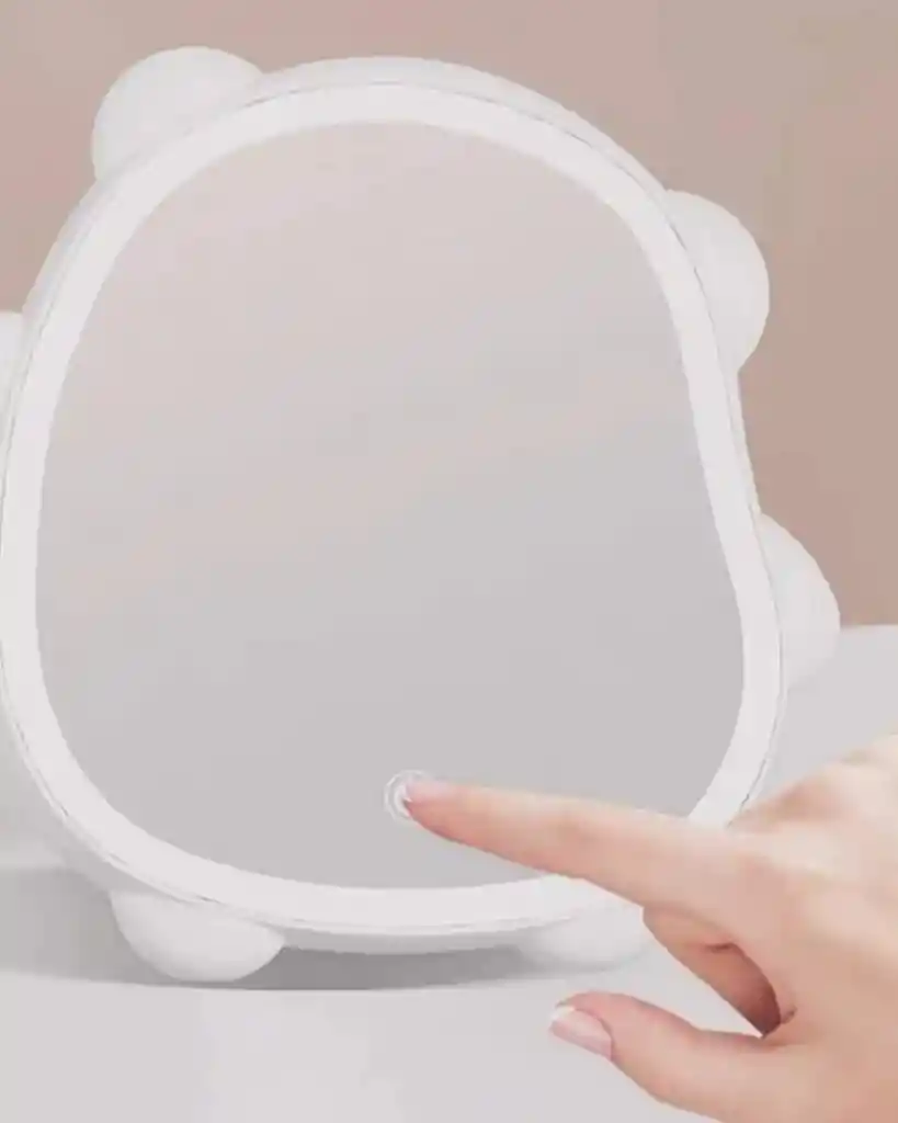 Espejo Luz Led Usb Para Maquillaje Forma De Osito