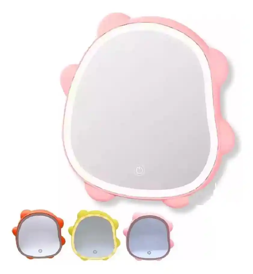 Espejo Luz Led Usb Para Maquillaje Forma De Osito