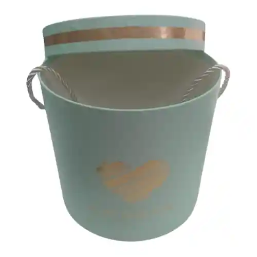 Caja De Regalo Cilindrica Verde Menta Ar1049 Pequeña