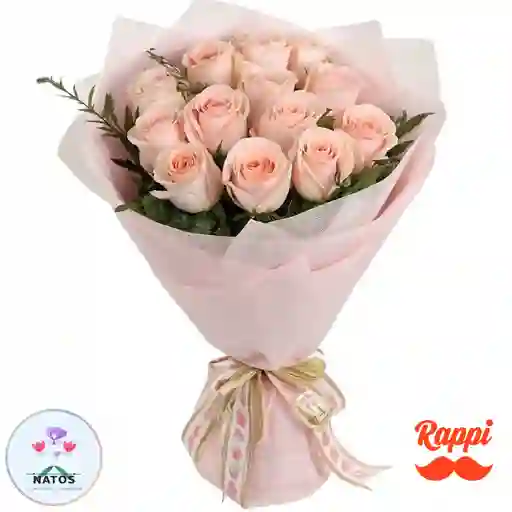 Rosas Rosado Claro X12