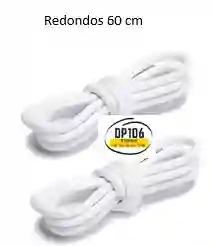 Cordones Blancos Redondos 60 Cm