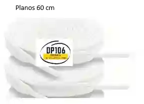 Cordones Blancos Planos 60 Cm
