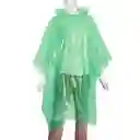 3 Capa Poncho Impermeable De Plástico Para Lluvia - Verde