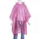 Capa Poncho Impermeable De Plástico Para Lluvia - Rosado