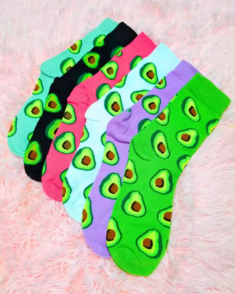 12 Pares De Medias Largas Aguacates