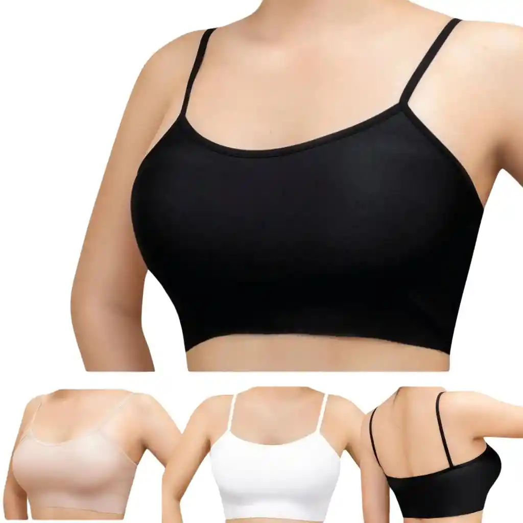 Top Bralette Invisible Sin Costuras Talla L - Pack X 3