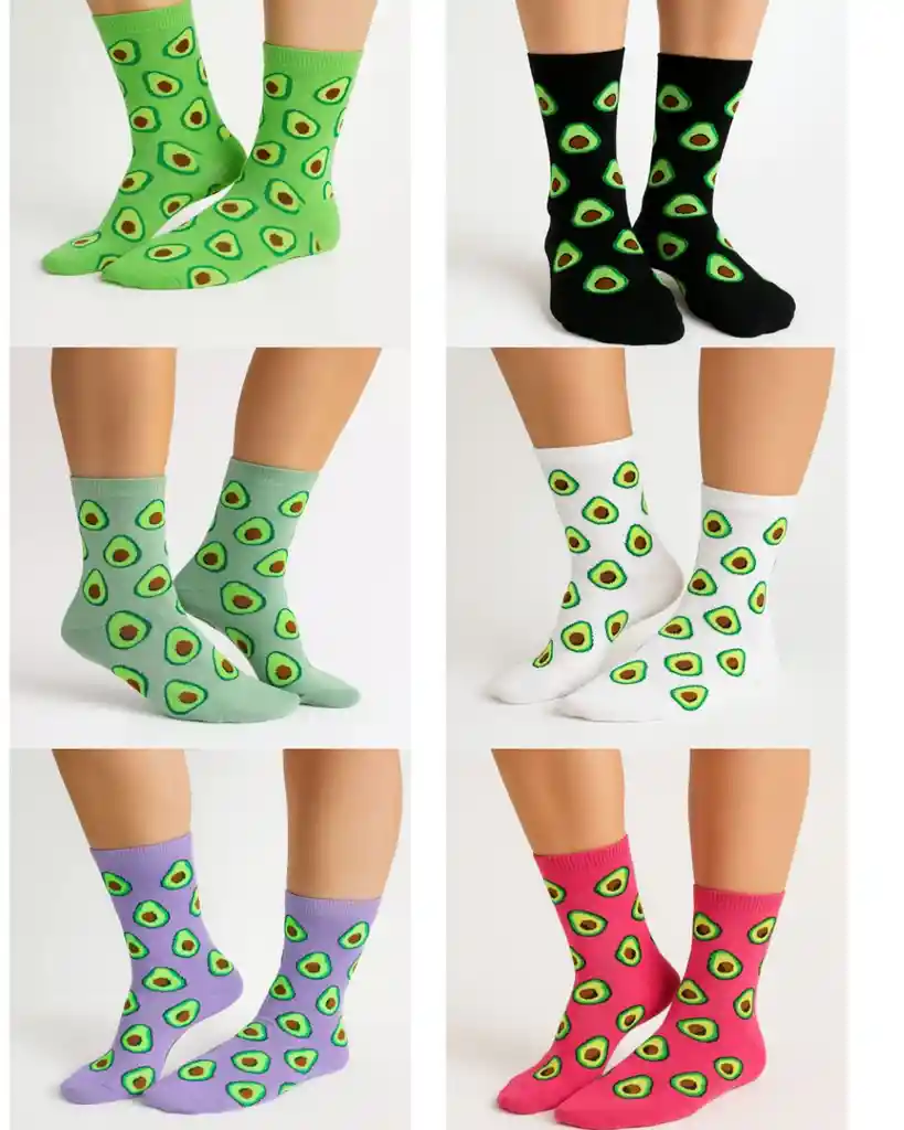 3 Pares Medias Largas Aguacates