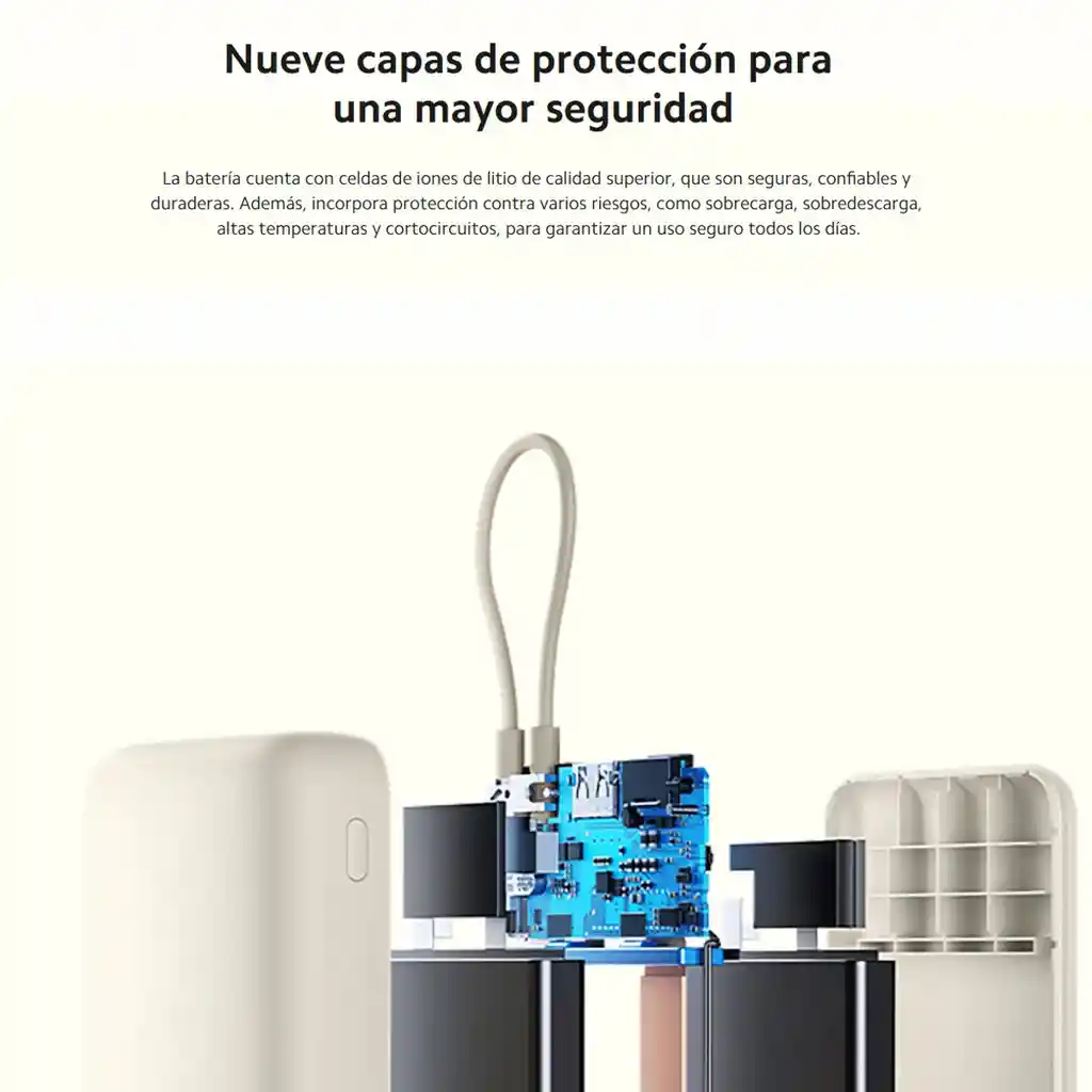 Xiaomi Power Bank 20000mah Cable Integrado 33w Usb-c Tan