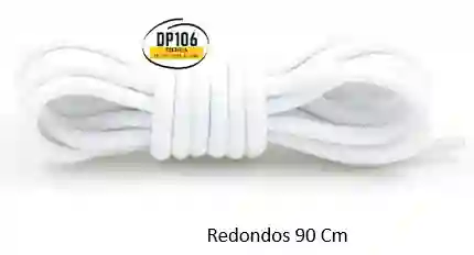 Cordones Blancos Redondos 90 Cm